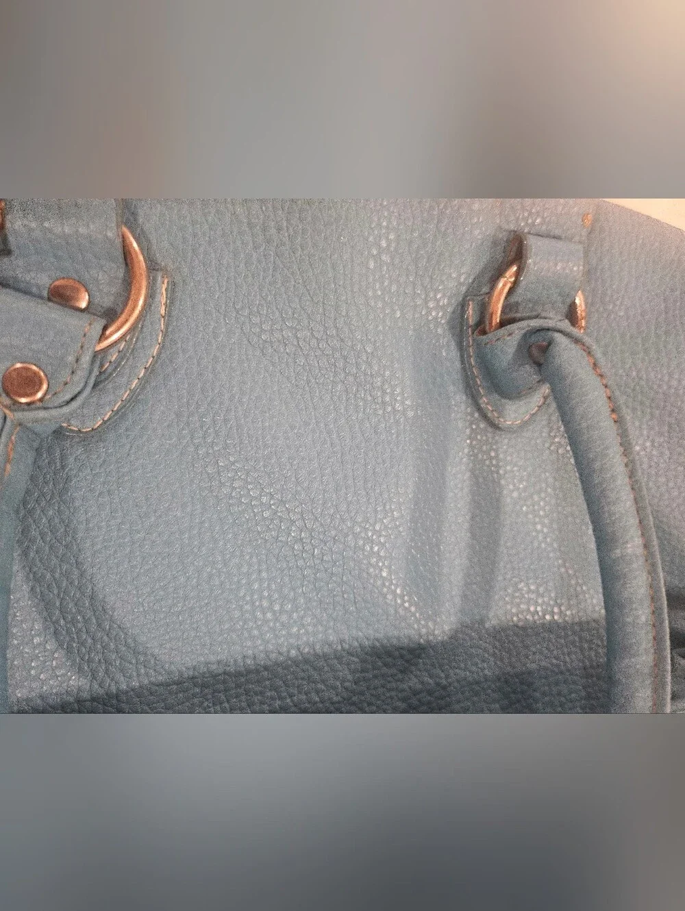 Bijou Terner Turquoise Pebbled Leather Satchel Handbag - New